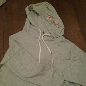 Floral hooded sweet shirt